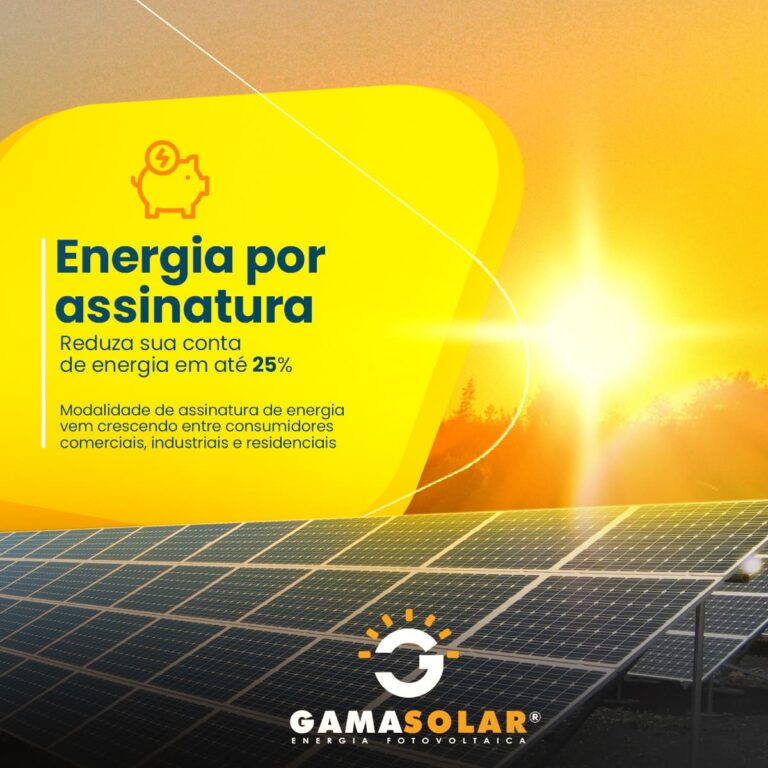 Energia Solar por assinatura pode reduzir conta de luz em até 25%, sem necessidade de investimento em uma Usina Solar