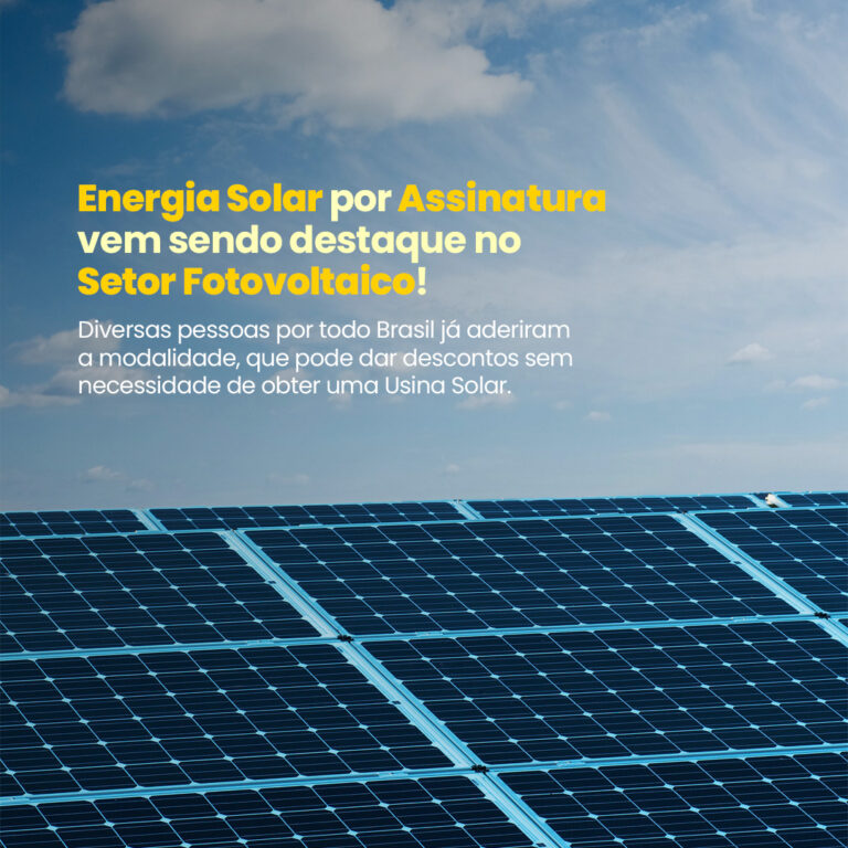 Fornecimento de energia solar por assinatura quadruplicou no Brasil nos últimos três anos