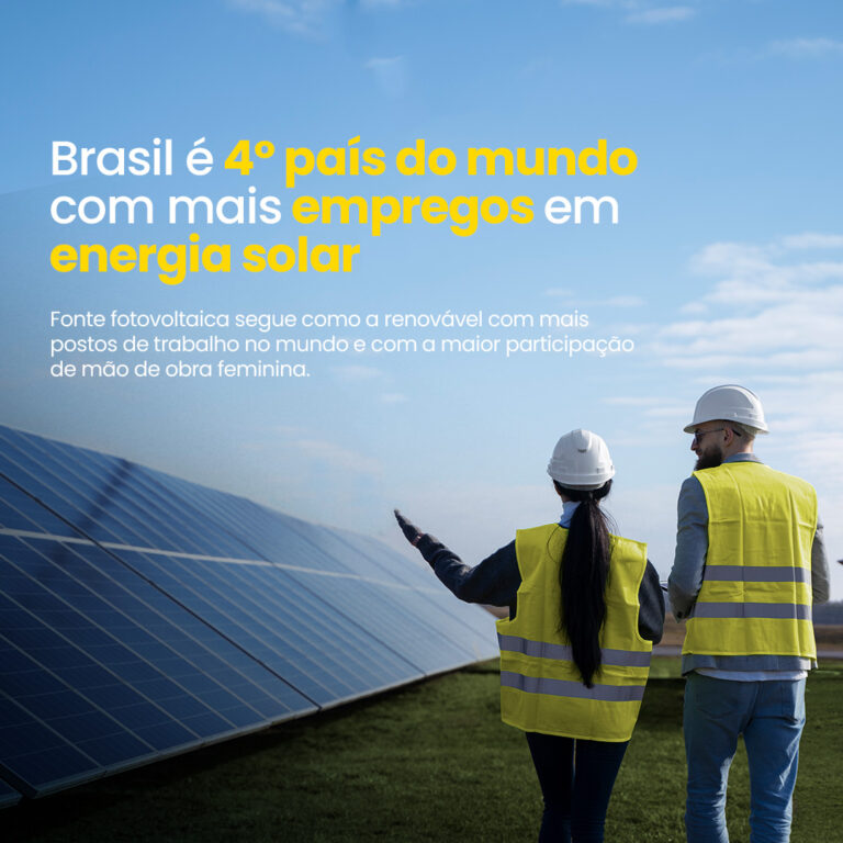 Brasil é 4º país do mundo com mais empregos em energia solar