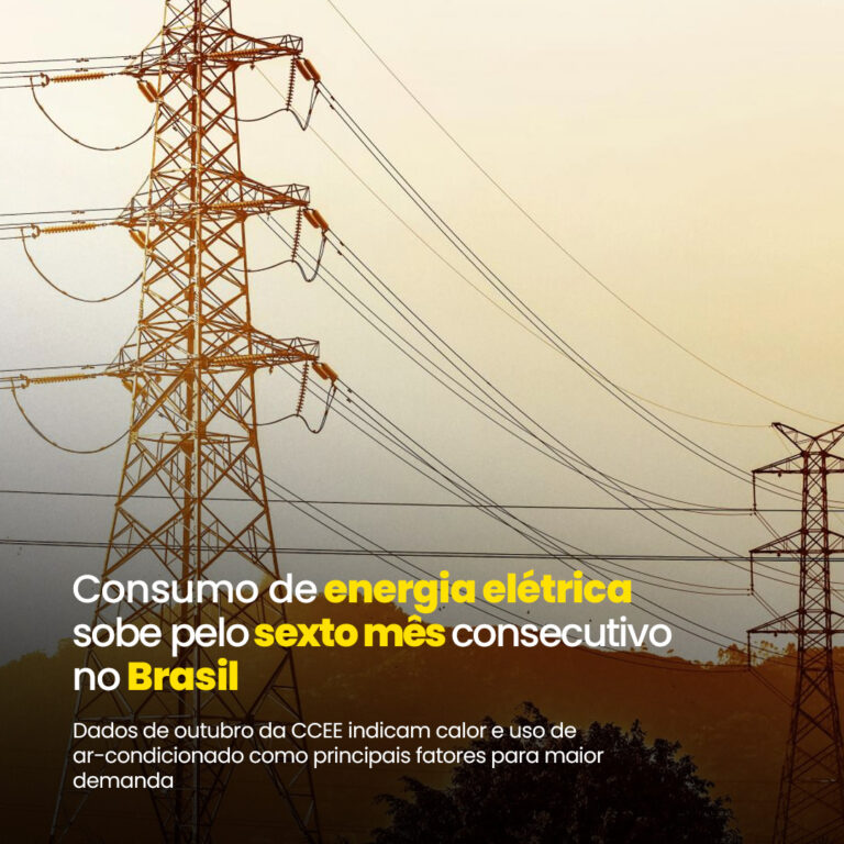 Consumo de energia elétrica sobe pelo sexto mês consecutivo no Brasil